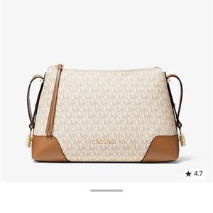 Michael Kors Tan and Cream Crossbody Bag